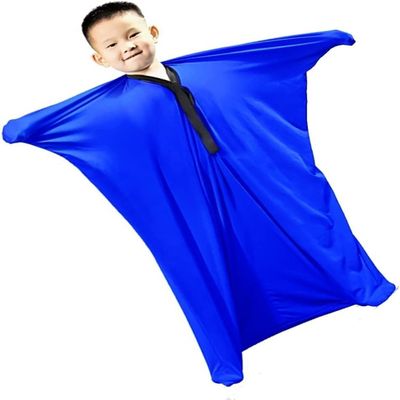 Dynamic Movement Sensory Sock Body Sock Stretchy Breathable Cozy Sensory Sack for Full Body Wrap for Stress Relief (Color : Dark Blue, Size : XL)