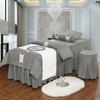 4-Piece Professional Massage Linens Microfiber Massage Table Sheet Set,Solid Color Massage Table Skirt (190x70cm(75x28inch) Green) (190x70cm(75x28inch) Dark Blue) (190x80cm(75x31inch) Silver) view 1