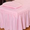 DACAIJIUWO Massage Table Sheet Sets Spa Beauty Bed Cover, Beauty Bedspreads Bed Skirt Pillow Case Stool Cover (White 185x70cm(73x28inch)) (Pink 180x60cm(71x24inch)) view 2