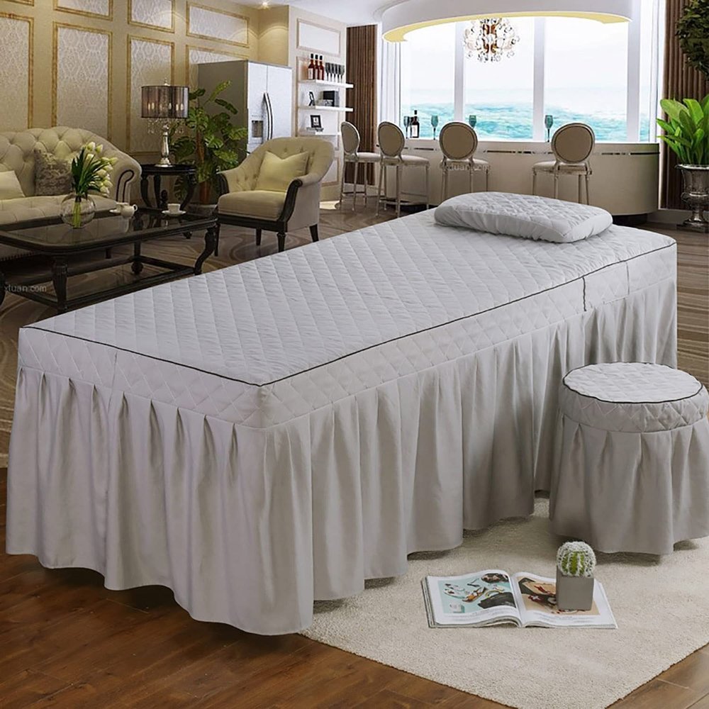 1 Piece Massage Table Linens, Massage Table Bed Sheet, Washable Bedspreads Bed Skirt, Bedskirt Spa Massage Bed Cover with Hole (Color : O, Size : 60x180cm) (A 70x185cm)