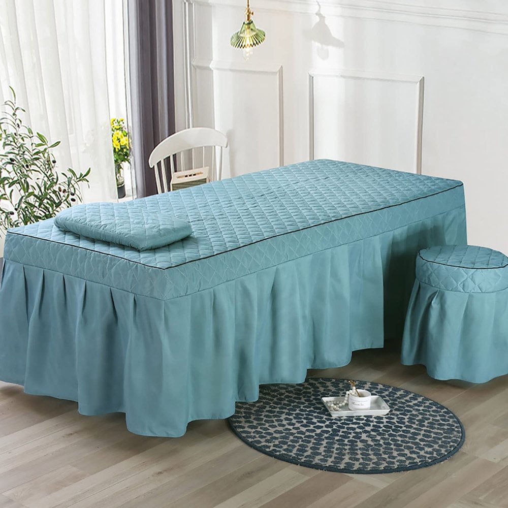 1 Piece Massage Table Linens, Massage Table Bed Sheet, Washable Bedspreads Bed Skirt, Bedskirt Spa Massage Bed Cover with Hole (Color : P, Size : 70x190cm) (E 80x190cm)