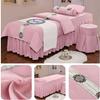 4-Piece Professional Massage Linens Microfiber Massage Table Sheet Set,Solid Color Massage Table Skirt (190x70cm(75x28inch) Green) (190x70cm(75x28inch) Dark Blue) (190x70cm(75x28inch) Pink) view 2