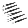 2 Set 6 Pieces Precision Tweezers Set Nail Decor Tweezers Precision Tweezers Set Blunt view 3