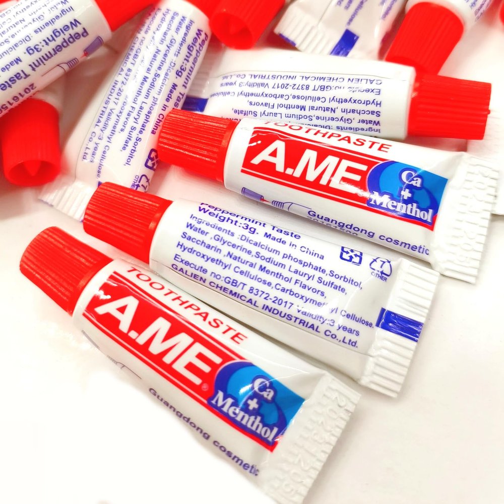 Travel Mini Size Portable 3gram /0.1ounce Portable Toothpaste for Outdoor Hotel Personal Teath Care 50Pieces
