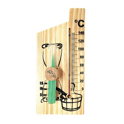 For Creative Design Thermometer Wooden Thermometer Pine Wood Thermometer Measuring Range 0-140  Sauna Measuring Instrum Hourglass Sand Timer Set Hourglass Sand Timer Decorative For Sauna Room