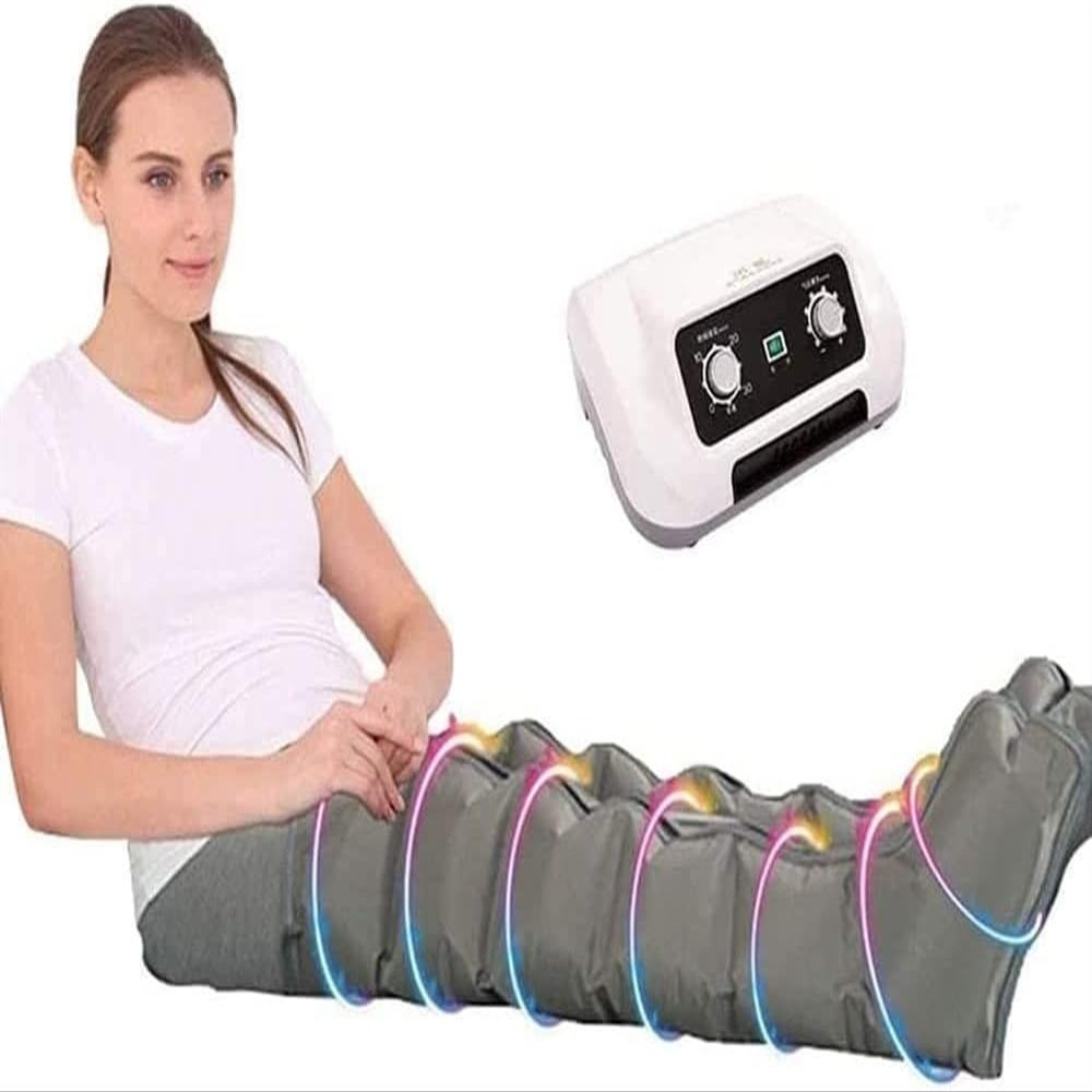 XINGLUOY Air Circulation Pump Leg Wraps Foot Ankles Compression Socks Detoxification Machine, Electric Air Compression Body Massager, Pain Relief, Rehabilitation Physiotherapy (Color : 6cavity)