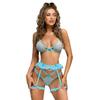 ZEMALON Women Lingerie Women Perspective Sexy Nightwear Women Side Slit Bandage Sex Fashion Sexy Outfit Chinese Style Women Cosplay Uniform B-Light Blue M view 1