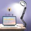 10X LED Desktop Magnifying Lamp with Adjustable Arm, Clip, Brightness Adjustable 3 Colors, for Reading Books, Sewing, Observing Tiny Parts (Black) view 4