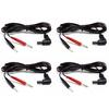 4Pack Lead Wires for TENS, Flexible 2.35mm Electrode Cables with 2mm Pin Connectors Compatible with TENS Electronic Therapy Machines view 1