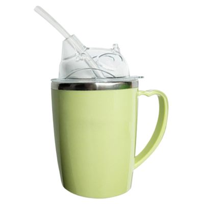 Peosaard Adult Sippy Cup, Beakers for Elderly, 350ml Spill Proof Adult Sippy Cup with Straw, 3-in-1 Stainless Steel Dysphagia Cups with Handle, Adult Drinking Cup for Elderly, Sippy Cup for Adults