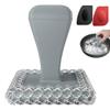 TOPULORS Cast Iron Scrubber Cleaner & 316L Stainless Steel Chainmail Scrubber with 2 Scrapers, Ergonomic Silicone Handle Brush for Pans Skillets Grills Dishes Cleaning - Non-Scratch Rust-Proof - Gray view 1