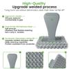 TOPULORS Cast Iron Scrubber Cleaner & 316L Stainless Steel Chainmail Scrubber with 2 Scrapers, Ergonomic Silicone Handle Brush for Pans Skillets Grills Dishes Cleaning - Non-Scratch Rust-Proof - Gray view 3