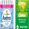 Andrex Classic Clean Toilet Rolls - 36 Toilet Roll Pack and Kleenex Balsam Facial Tissues - Pack of 12 Tissue Boxes view 1
