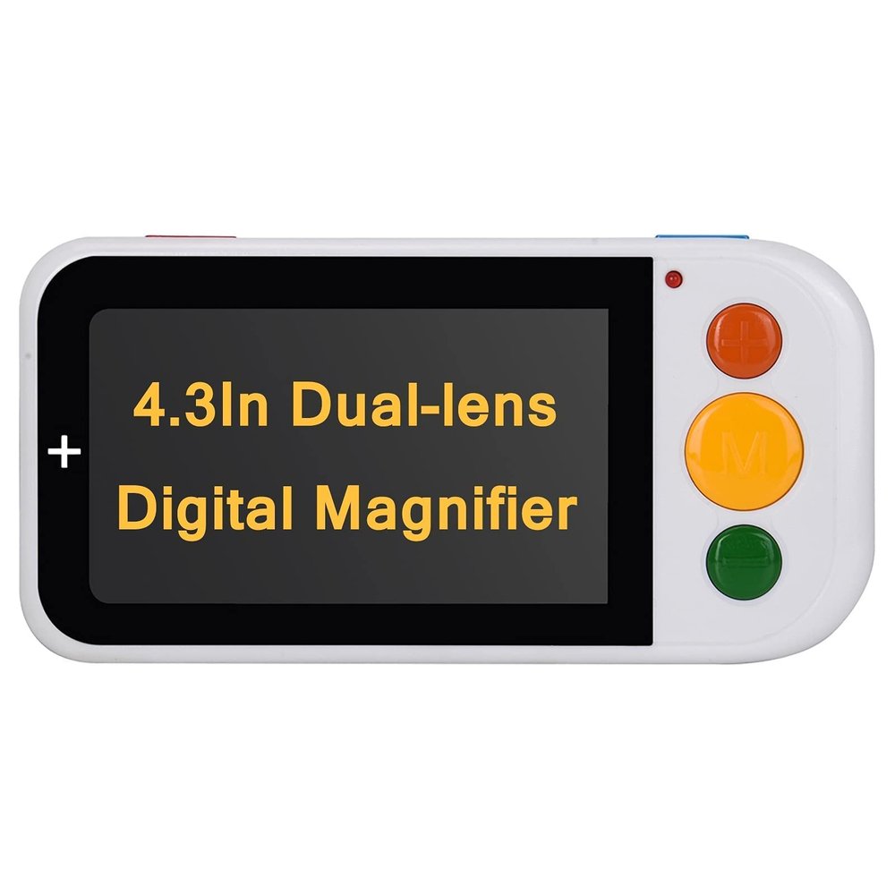 Digital Magnifier Portable Video Magnifier Reading Aid for Low Vision with 4.3 Inch Monitor - Electronic Reading Aid for Visually Impaired - Easy to Use Handheld Magnifying Device