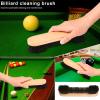 fxwtich Billiards Equipment Cleaner Pool Table Brush Cleaning Nylon Bristle with Smooth Wood Handle Surface Tool for Maintenance Dust Dirt C view 2