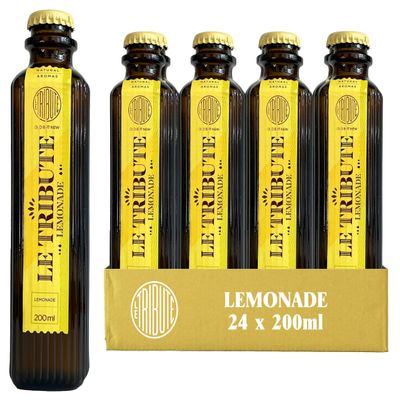LE Tribute Lemonade | Case of 24 x 200ml Bottles | Multipack | Natural Ingredients | Made with Natural Lemon Juice | Premium Cocktail Mixer