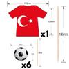 AK Giftshop Turkey Trkiye Football Party Food & Cupcakes Picks Decorations Toppers Euro World Cup (pack of 14) view 2