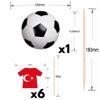 AK Giftshop Turkey Trkiye Football Party Food & Cupcakes Picks Decorations Toppers Euro World Cup (pack of 14) view 3