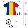 AK Giftshop Romania Football Party Food & Cupcakes Picks Decorations Toppers Euro World Cup (pack of 14) view 2
