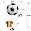 AK Giftshop Romania Football Party Food & Cupcakes Picks Decorations Toppers Euro World Cup (pack of 14) view 3