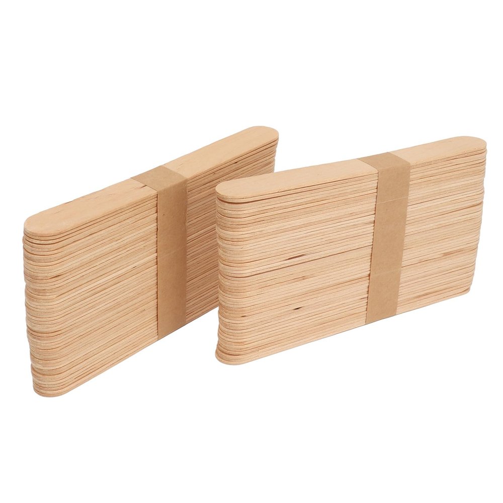 300PCS Waxing Craft Stick Multifunctional Birch Hair Removal Wood Stick Mixing Waxing Applicator Stick for Home