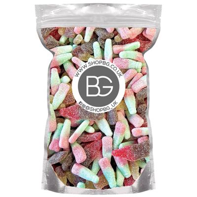 BG Quality Pick & Mix Sweets - Fizzy Cola, Cherry, Tutti Frutti Bottles Mix Sweeties 800g Pouch