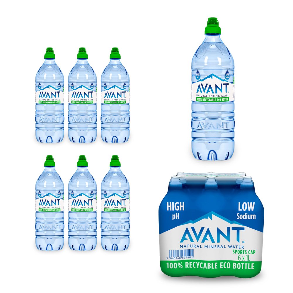Avant Natural Spring Still Water 1L Sportscap x 6