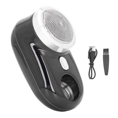 Mini Electric Mini Beard Trimmer for Men Rechargeable USB Portable Pocket Beard Trimmer Face Mustache Stubble Body Grooming Black for Travel