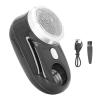 Mini Electric Mini Beard Trimmer for Men Rechargeable USB Portable Pocket Beard Trimmer Face Mustache Stubble Body Grooming Black for Travel view 1