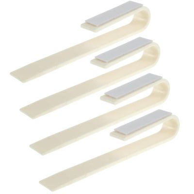 Foppla 4 Pack Tumbler Lid Organizer Space Saving Cup Lid Organizer Self-Adhesive Tumbler Lid Hook Holds 7-8 Glass Lids Clutter-Free Cup Lid Holder Hanger for Kitchen Cabinet and Countertop