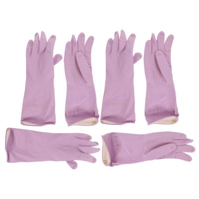 minkissy Comfortable Dishwashing 3 Pairs Long Cuff for Kitchen Household Cleaning