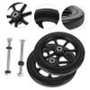 minkissy Universal Wheelchair Front Wheels Replacement Wheels Heavy-Duty Easy to Install for Elderly Shopping Cart view 2