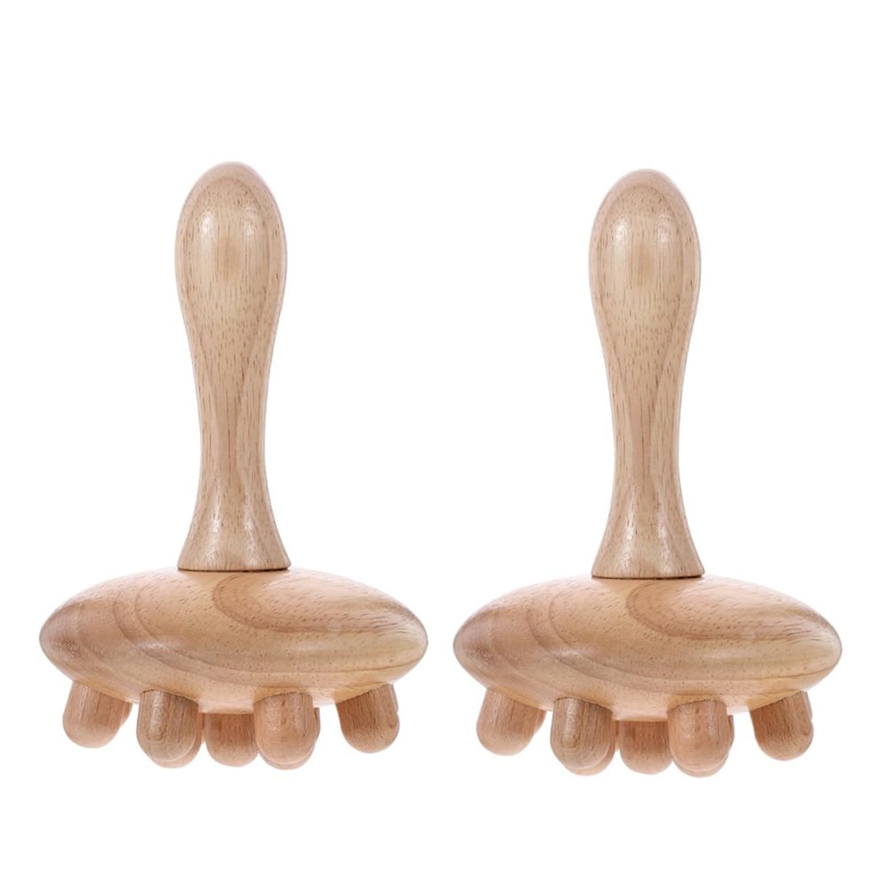 Beaupretty 2pcs Wooden Massage Comb Scalp Massager Hair Caring Comb for Women Handheld Decorative Natural Massager