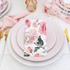 WRAPAHOLIC 50Pcs Floral Napkins - 3-Ply Disposable Paper Guest Napkin, Elegant Pink Floral - 4.3 x 7.9 In view 4