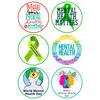 6 x Mental Health Awareness Mix Edible Wafer or Icing Cupcake Topper Fun Charity Party Cake Decorations Perfect For Brownies Cookies Muffins & More! (Premium Icing Sheet) view 1