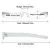 ABETOS Mini Rimless Reading Glasses for Women Men Ultra-Light Frameless Pocket Readers Fashion Cute Compact Eyeglasses with Portable Tube Case, Grey 3.0 view 2