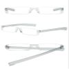 ABETOS Mini Rimless Reading Glasses for Women Men Ultra-Light Frameless Pocket Readers Fashion Cute Compact Eyeglasses with Portable Tube Case, Grey 3.0 view 3
