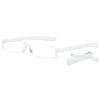 ABETOS Mini Rimless Reading Glasses for Women Men Ultra-Light Frameless Pocket Readers Fashion Cute Compact Eyeglasses with Portable Tube Case, White 1.0 view 1