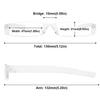 ABETOS Mini Rimless Reading Glasses for Women Men Ultra-Light Frameless Pocket Readers Fashion Cute Compact Eyeglasses with Portable Tube Case, White 1.0 view 2