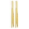 2pcs Stainless Steel Double Ended Tweezer Comb, Golden, Brow Shaping with Comb view 1
