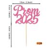 Rsstarxi 24 Pack Prom 2024 Cupcake Toppers Prom Decorations 2024 Graduation Cupcake Picks Class of 2024 Cake Decorations for 2024 College Graduation Prom Party Decorations Pink view 2