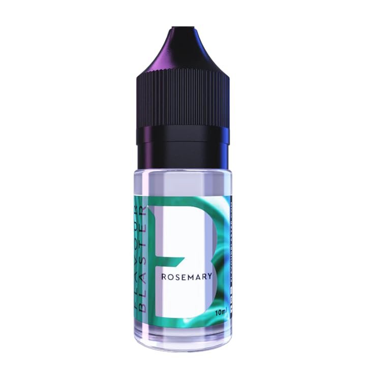 FLAVOUR BLASTER Rosemary Aromatic Refill for Cocktail Smoke Bubble Gun - 10ml | Elevate Drinks & Food with Rich, Herbal Flavours | 250 Aroma Clouds per Bottle | Vegan, Pure & Natural Ingredients