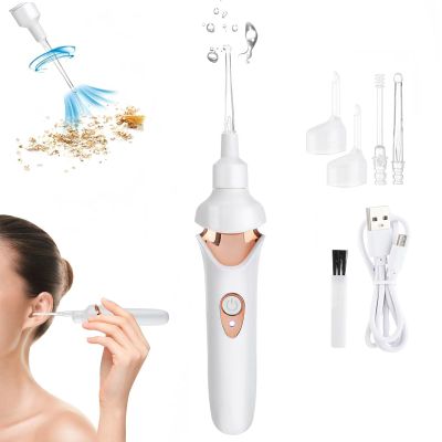 EIMINB Ear Cleaner, LED Ear Wax Removal Kit, Professional Curved Tweezers Curette Double-Point Spiral, Non-Sterile, ABS Material, 1 Unit
