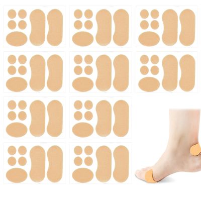 10 Sheeets Moleskin for Feet,Foot Care Tape Patches Pre-Cut Waterproof Adhesive Soft Foam Sticker Foot Treatment, Heal Fast for Heel Foot Toe Chafing Blister Prevention