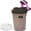 (Set of 2) Protein Shaker Bottle 700 ML Shaker Cup with Stainless Steel Mixer Ball Leakproof Sports Water Bottle Mix Drinking Bottle Secure Drink for Fitness Sports Gym & Travel - Blue & Pink view 2