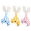 IWOWHERO 3pcs U-Shaped Silicone Toddler Toothbrush Set for Teeth Cleaning, Soft Baby Oral Brush, Manual Washable Boys and Girls Tooth Cleaner for Ages 0-3, view 1
