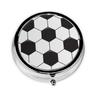 Football Texture, Pill Box Round Pill Case for Pocket Or Purse Small Pill Container Travel Pill Organizer view 1