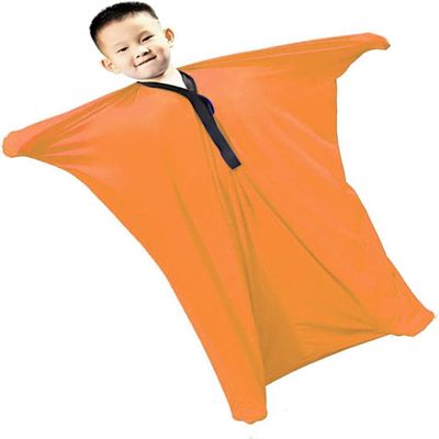 Sensory Body Sock for Kids for Stress Relief, Breathable Sack, Sensory Sox, Stretchy Body Socks (Color : Orange, Size : XL)
