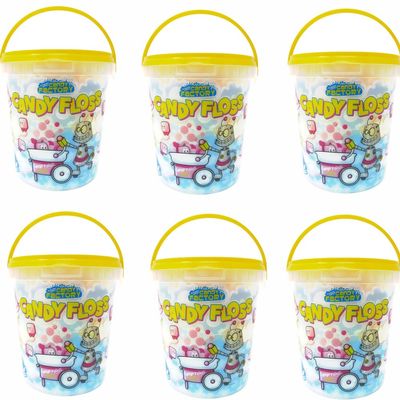06 x Crazyy Candy Floss Candy Floss Clouds 50g - Fruit Flavour Spun Sugar