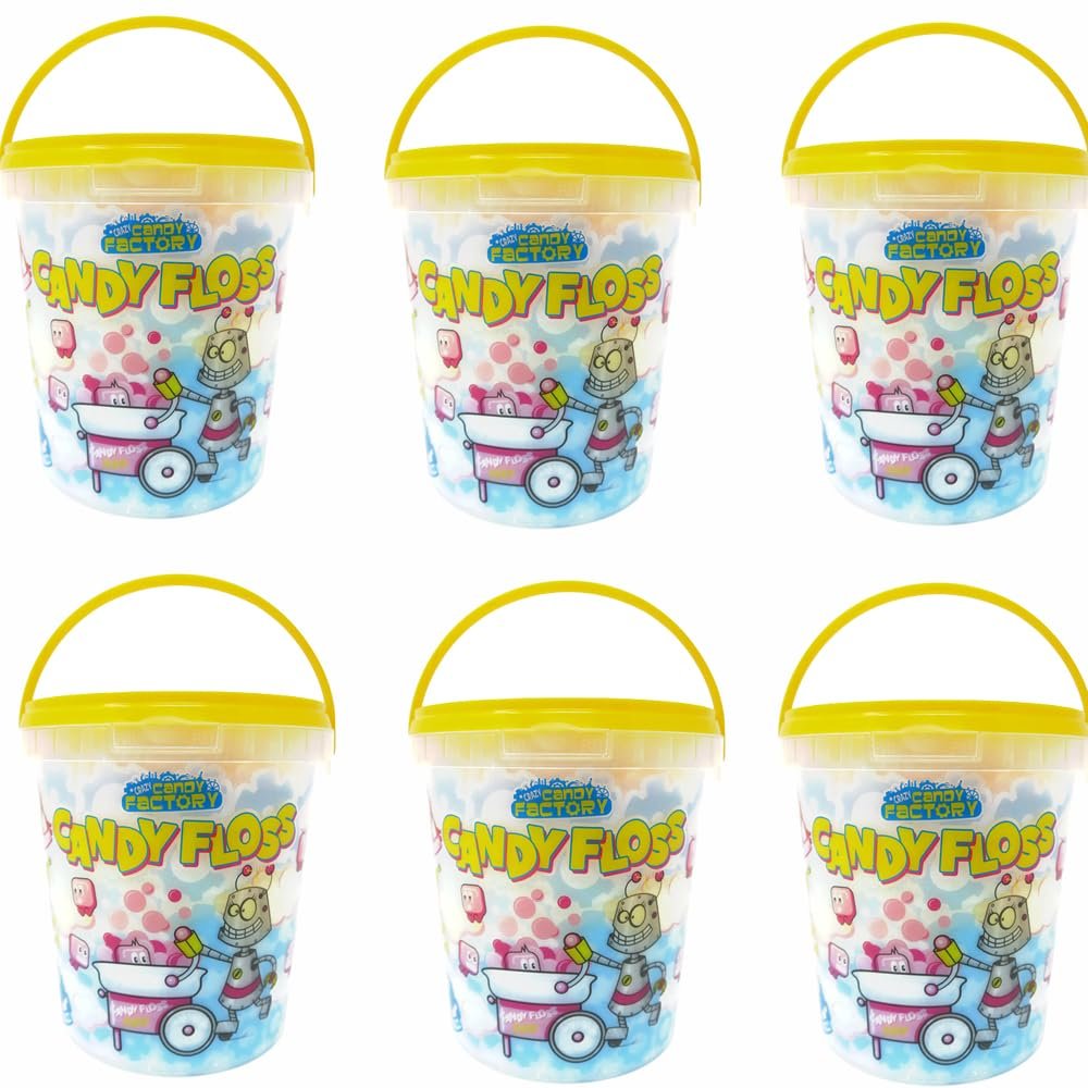 06 x Crazyy Candy Floss Candy Floss Clouds 50g - Fruit Flavour Spun Sugar